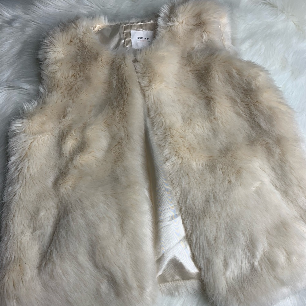Little girls plush forever 21 vest